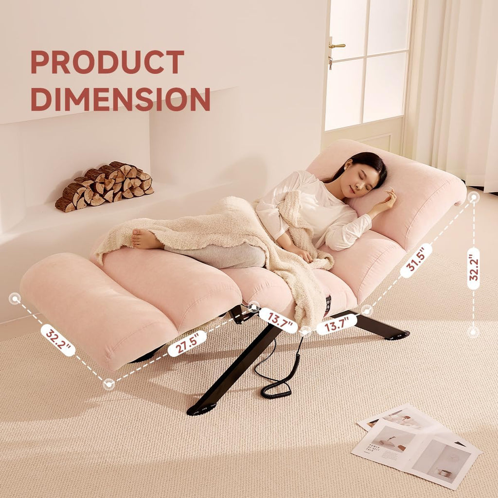 GOSUHI Pink Power Recliner Lounger